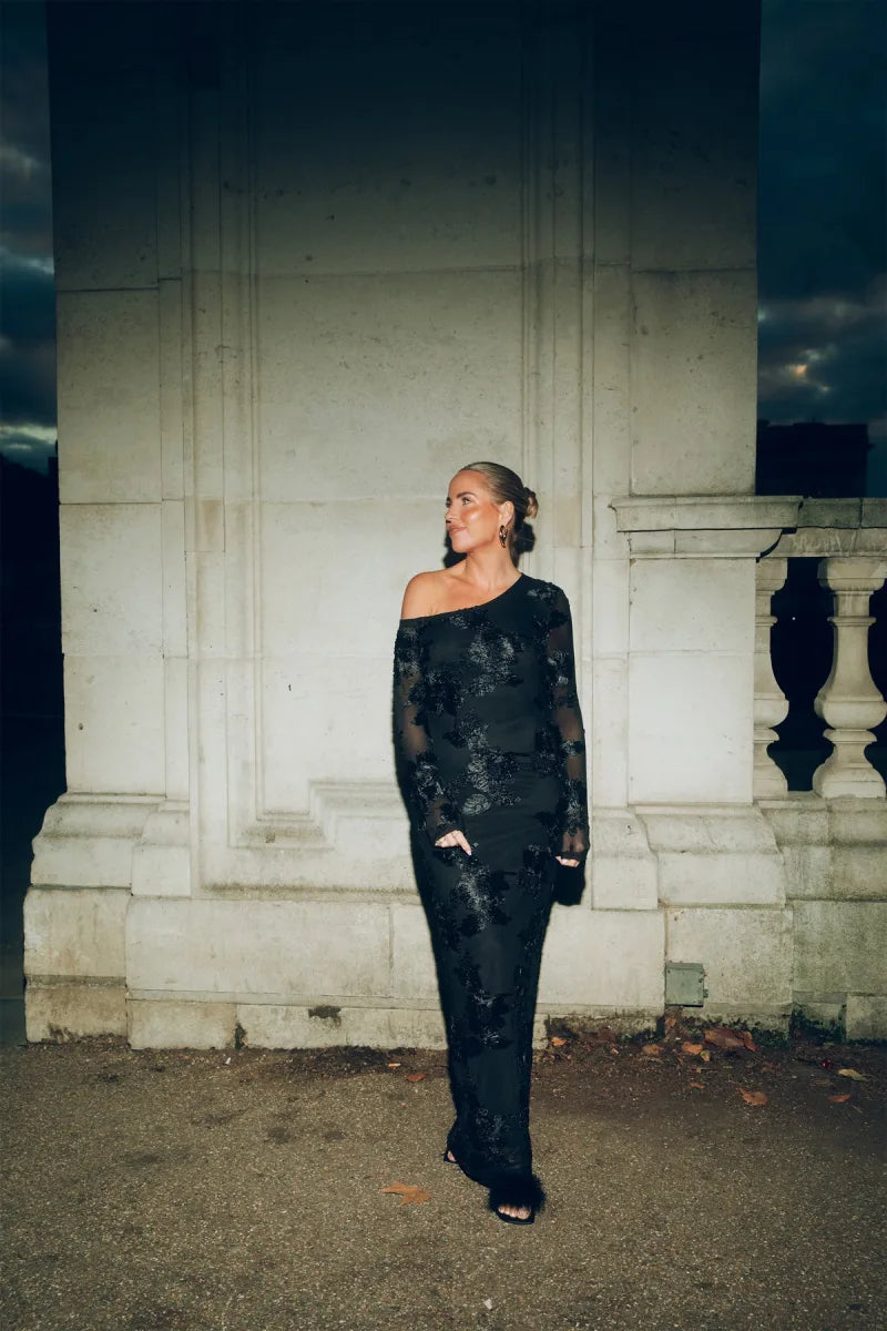 Flower Dress Liv van Refined Department, kleur Black