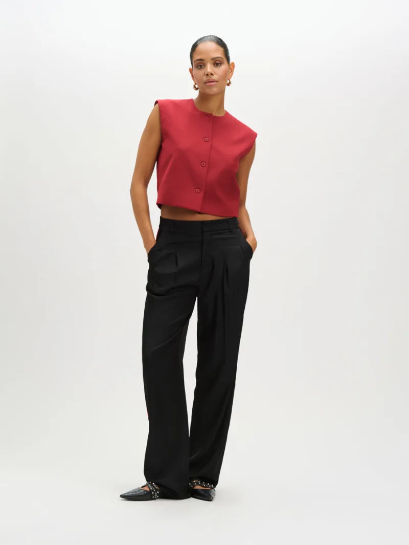 Gilet Jole van Refined Department, kleur Bordeaux