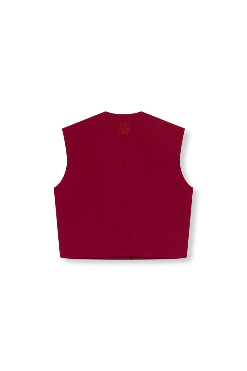 Gilet Jole van Refined Department, kleur Bordeaux