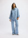 Hannah Pants van Refined Department, kleur Light Blue