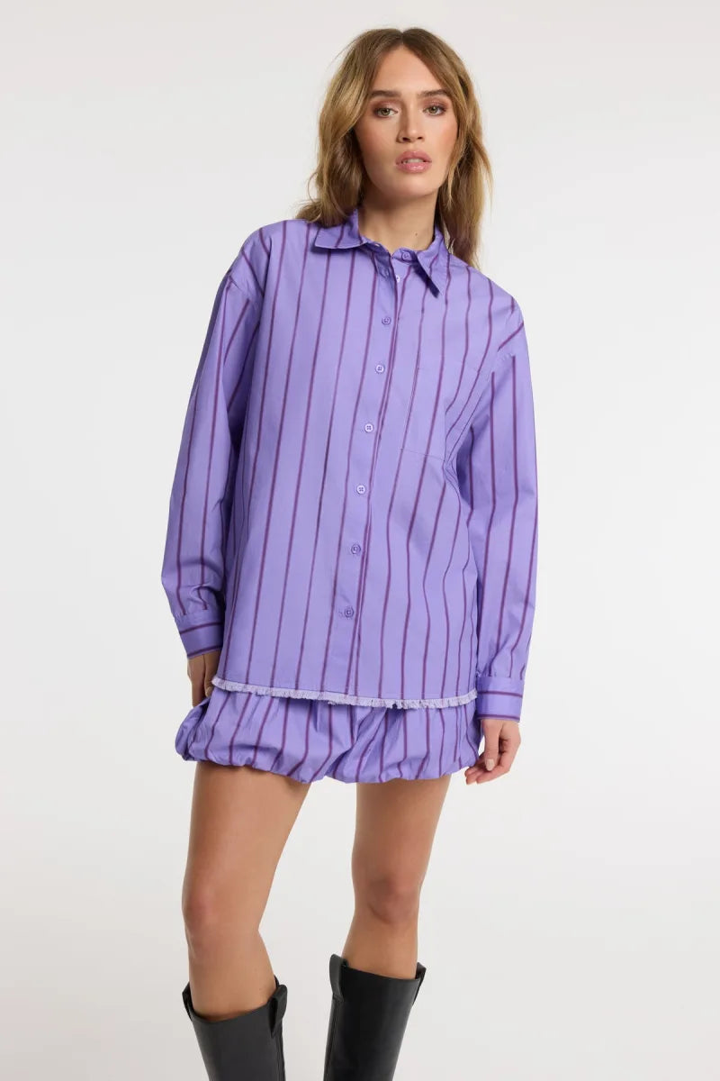 Jazzy Blouse van Refined Department, kleur Lilac