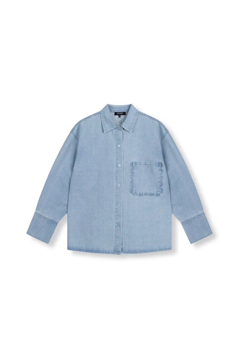 Jealy Blouse van Refined Department, kleur Light Blue