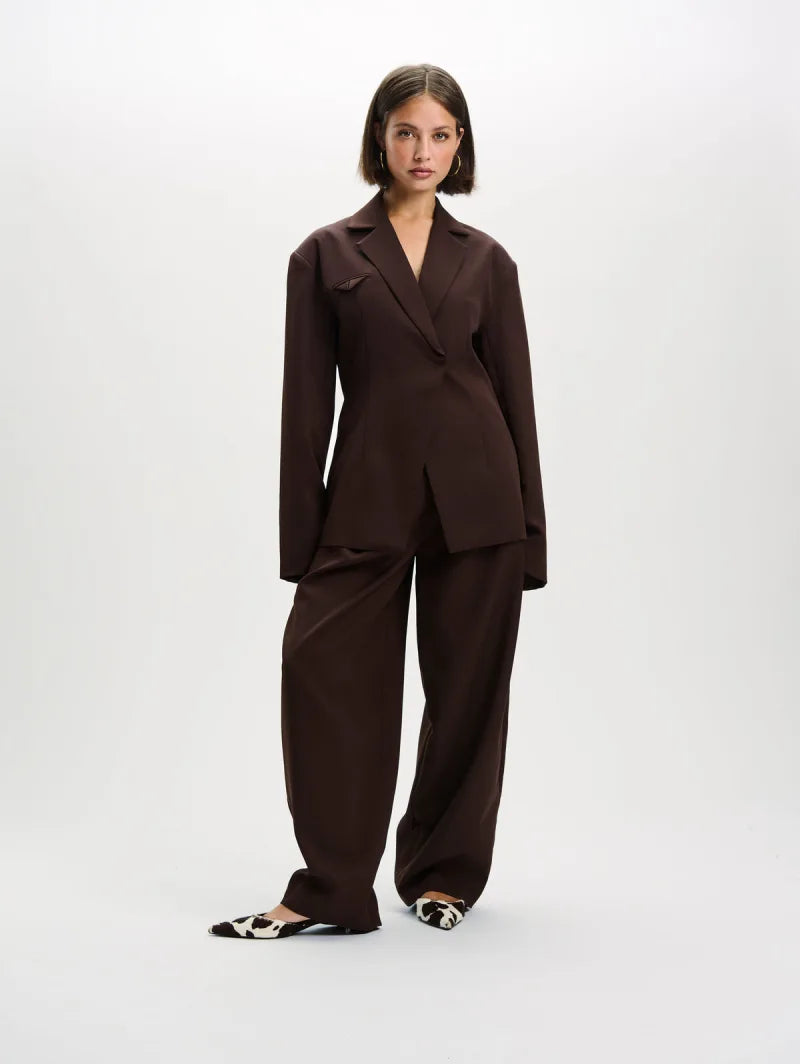 Kaly Pants van Refined Department, kleur Brown