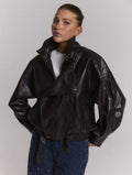 Lee Jacket van Refined Department, kleur Choc Brown
