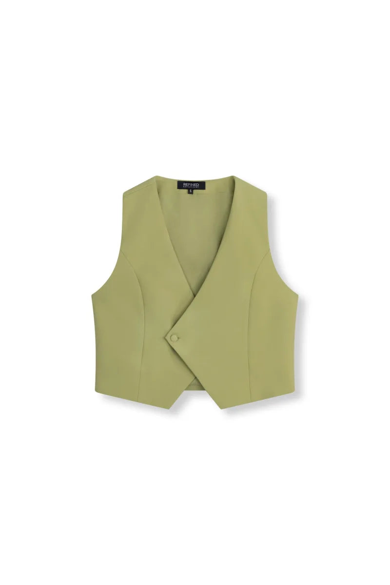 Lille Waistcoat van Refined Department, kleur Matcha