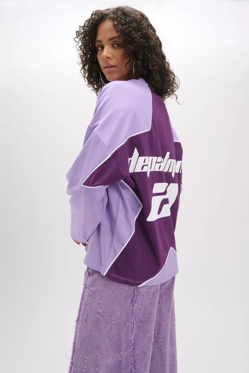 Longsleeve Batt van Refined Department, kleur Lilac