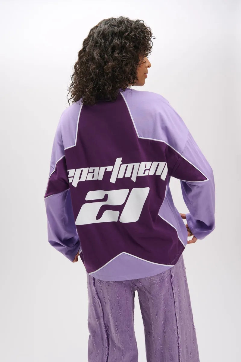 Longsleeve Batt van Refined Department, kleur Lilac