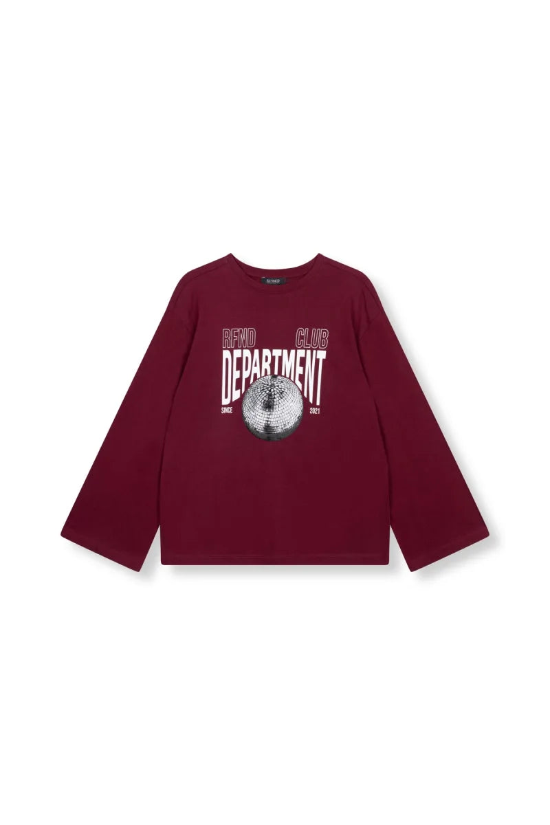 Longsleeve Winnie van Refined Department, kleur Bordeaux