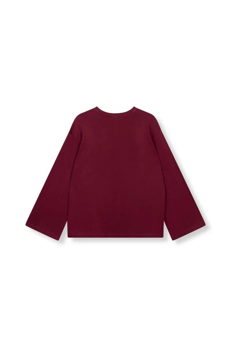 Longsleeve Winnie van Refined Department, kleur Bordeaux