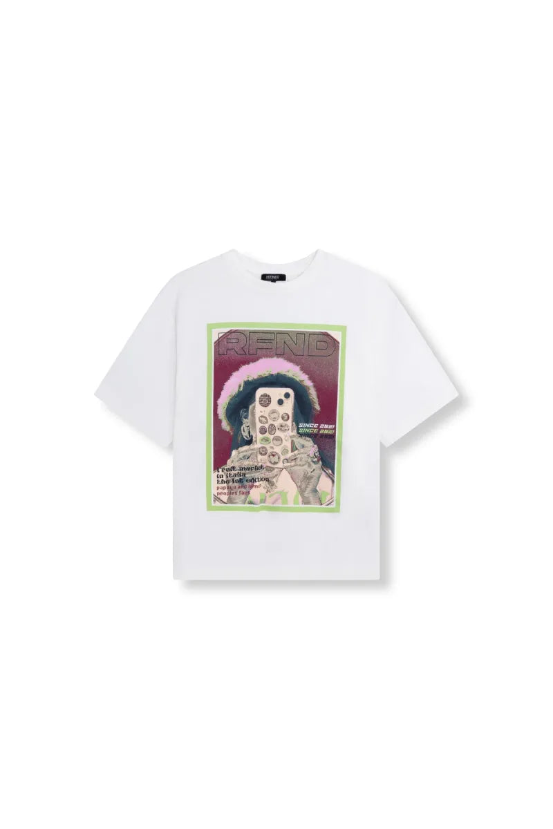 Loui T-Shirt van Refined Department, kleur Off White