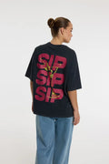 Maggy T-Shirt van Refined Department, kleur Antra