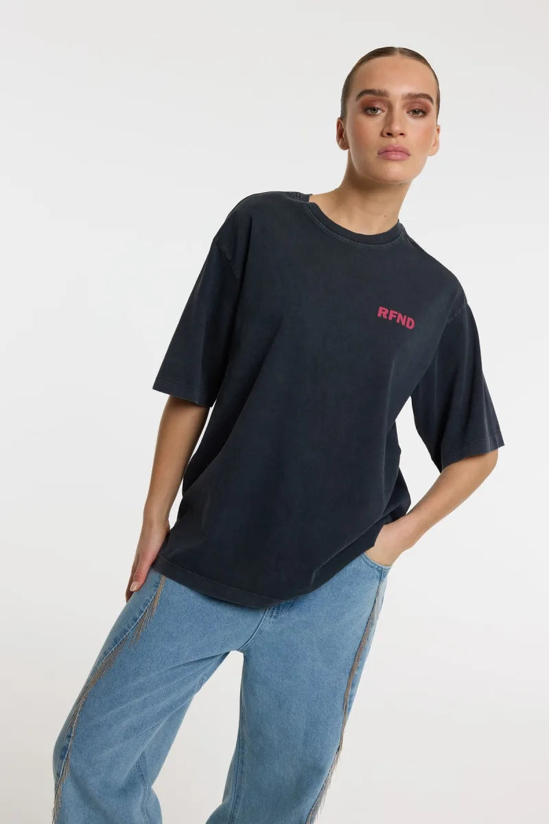 Maggy T-Shirt van Refined Department, kleur Antra
