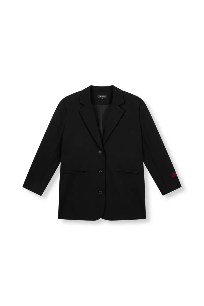 Oversized Blazer Leslie van Refined Department, kleur Black