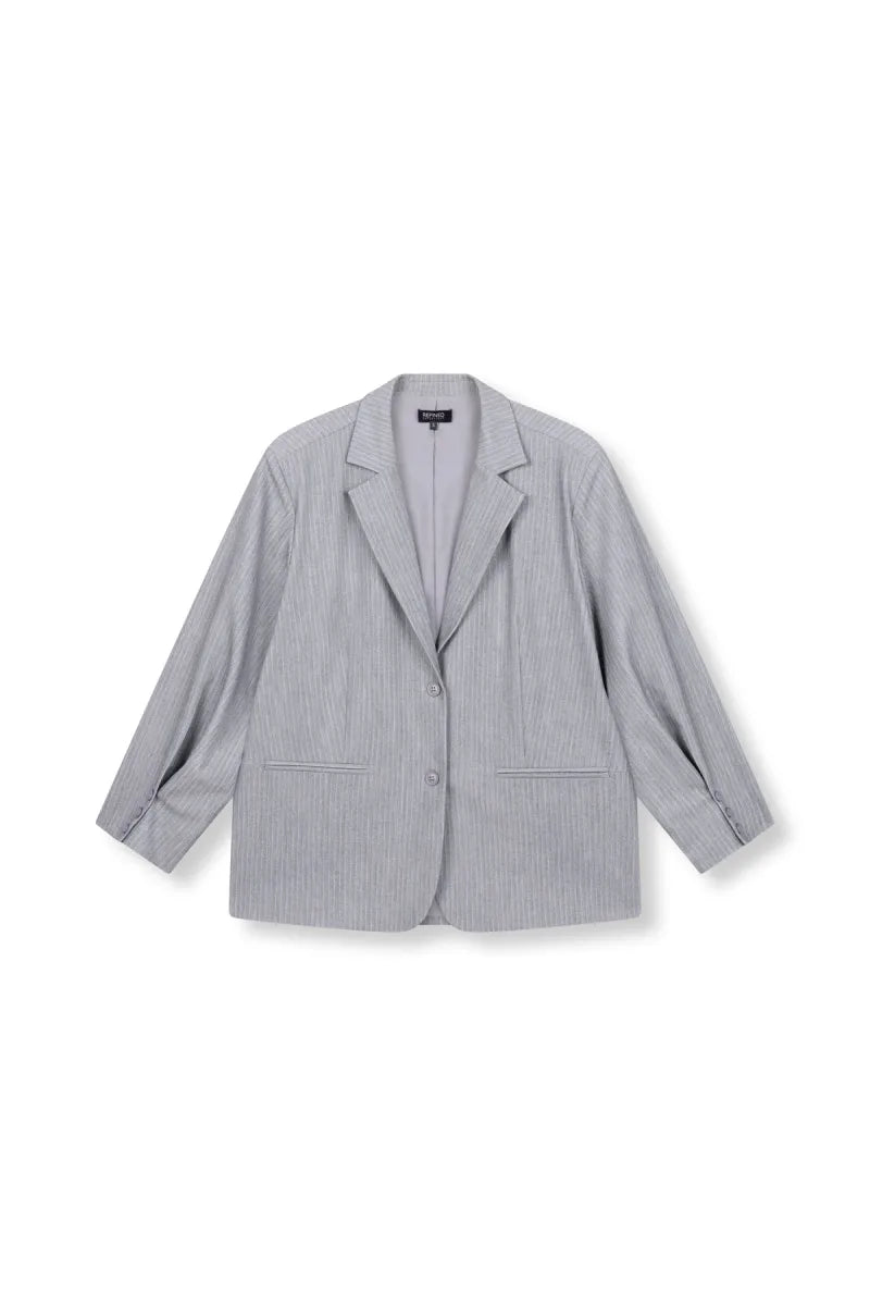 Oversized Blazer Mikky van Refined Department, kleur Light Grey