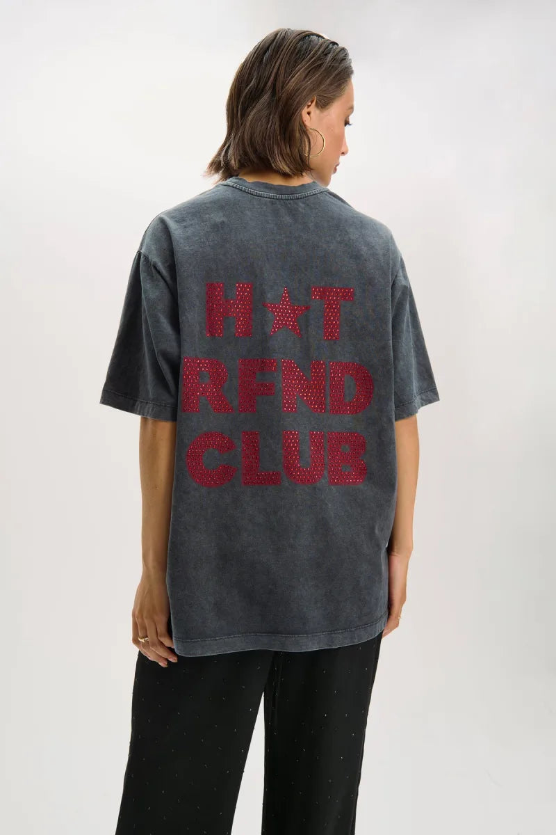 Oversized Tshirt Maggy van Refined Department, kleur Antra