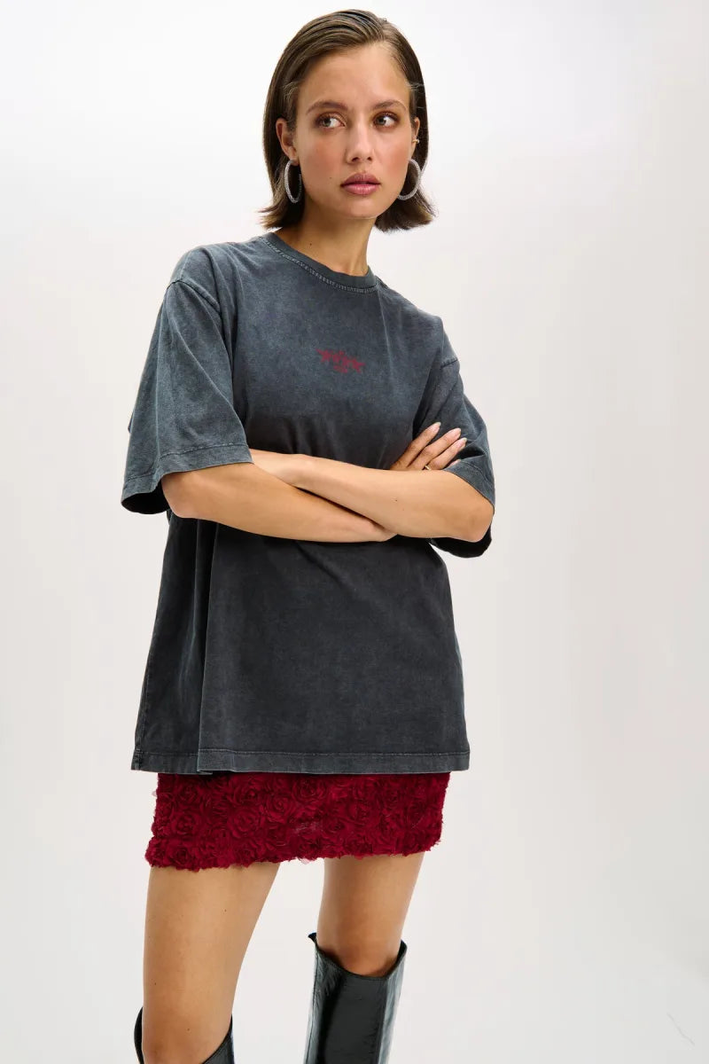 Oversized Tshirt Maggy van Refined Department, kleur Antra