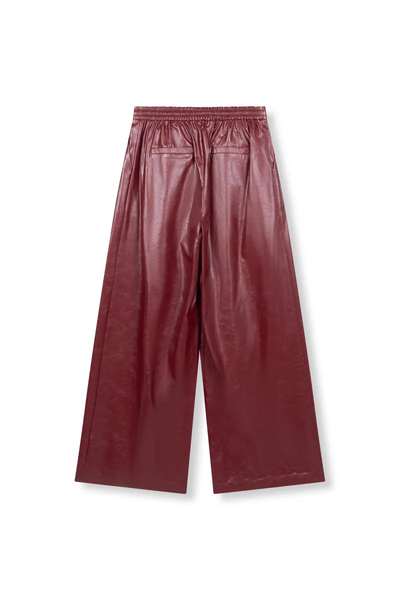 Pu Pants Bibi van Refined Department, kleur Bordeaux