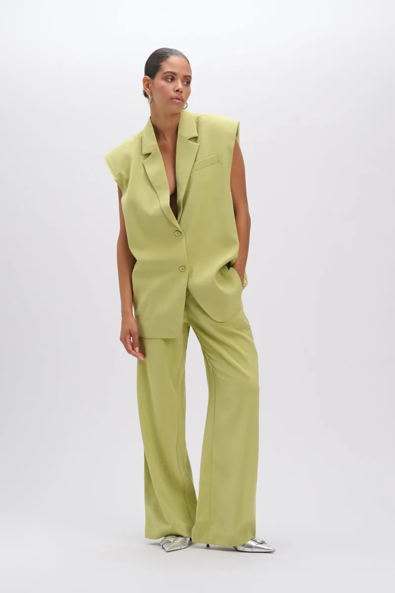 Puck Pants van Refined Department, kleur Matcha