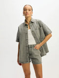 Relaxed Short Studs Zaar van Refined Department, kleur Mid Grey