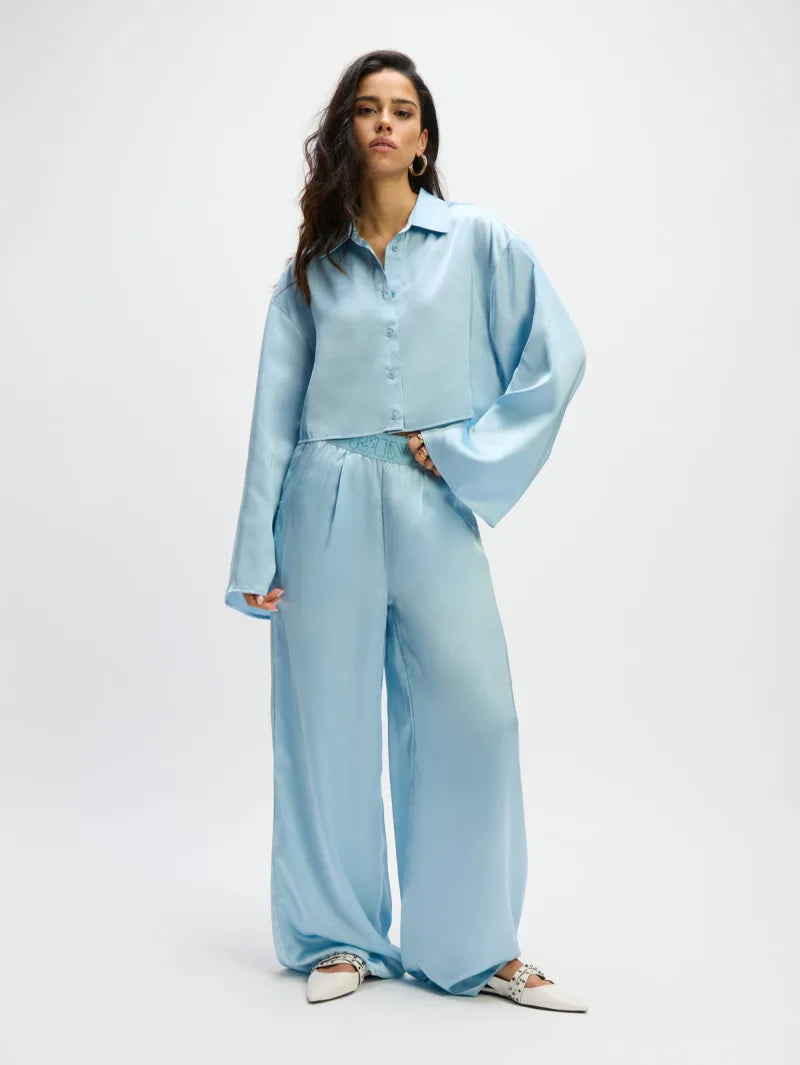 Straight Leg Pants Cassidy van Refined Department, kleur Light Blue