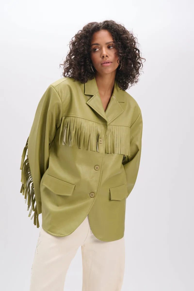 Tori Jacket van Refined Department, kleur Matcha