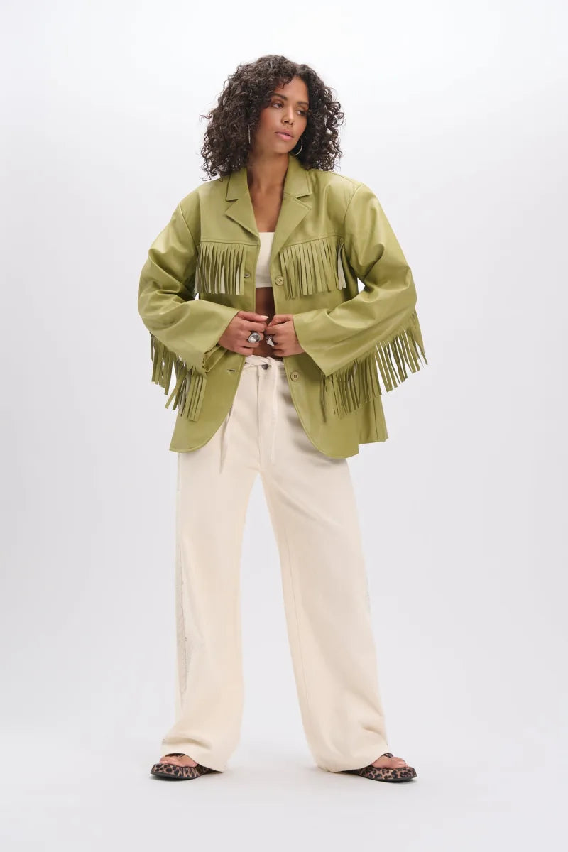 Tori Jacket van Refined Department, kleur Matcha