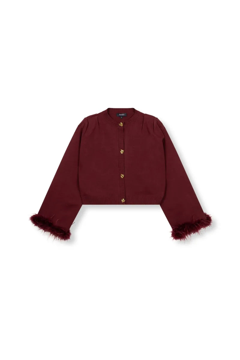 Vest Mady van Refined Department, kleur Bordeaux
