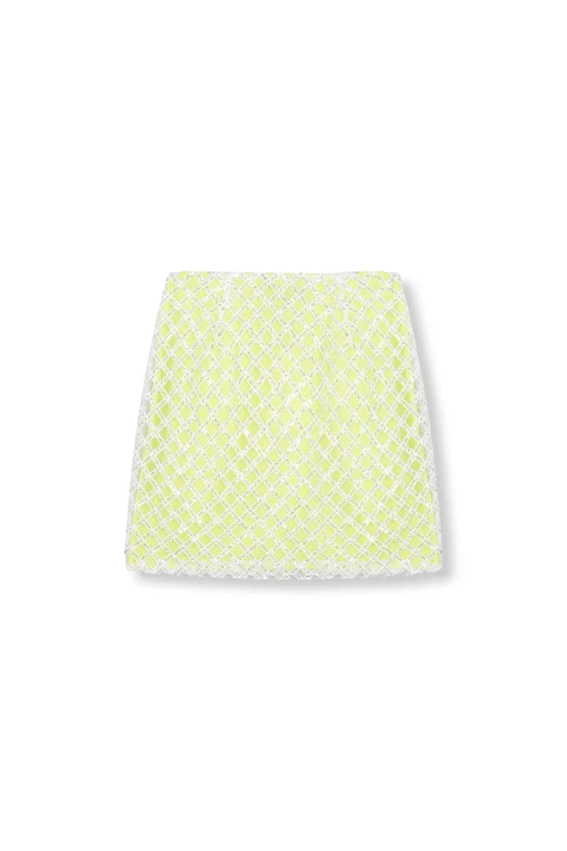 Yael Skirt van Refined Department, kleur Lime