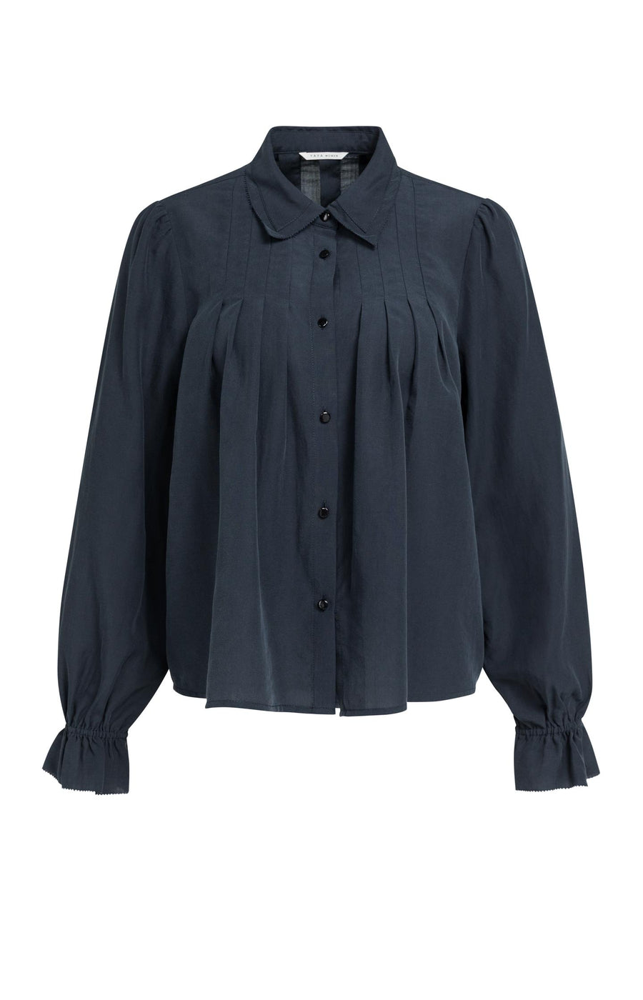 Transparante Blouse Met Plooidetails van YAYA, kleur Cat Black