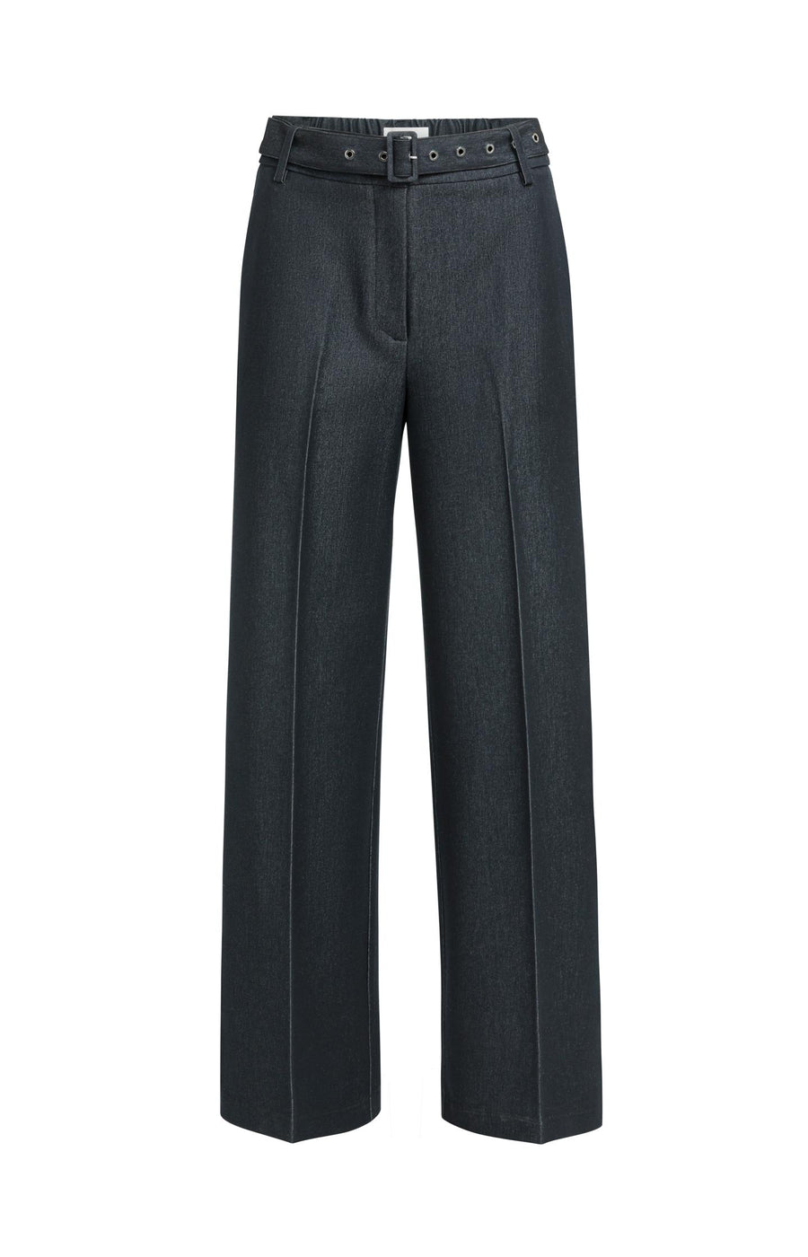 Geweven Broek Met Ceintuur En Subtiele Glans van YAYA, kleur Black